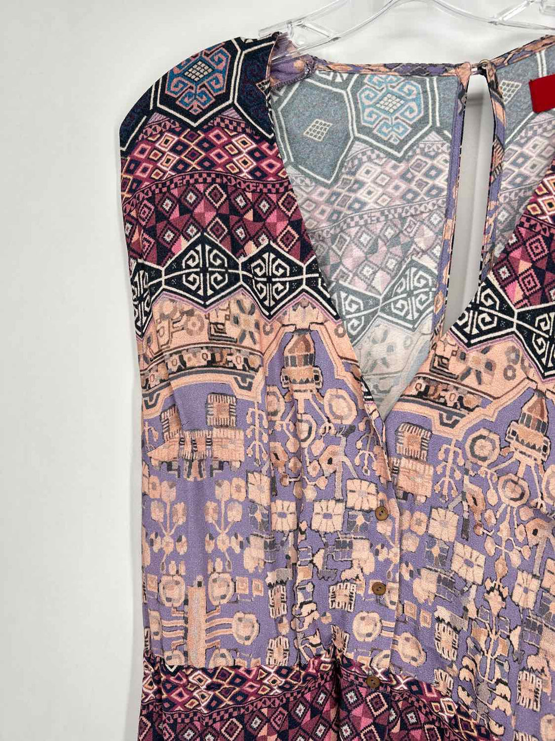 Tigerlily Size 6 Purple Print Sleeveless Dress