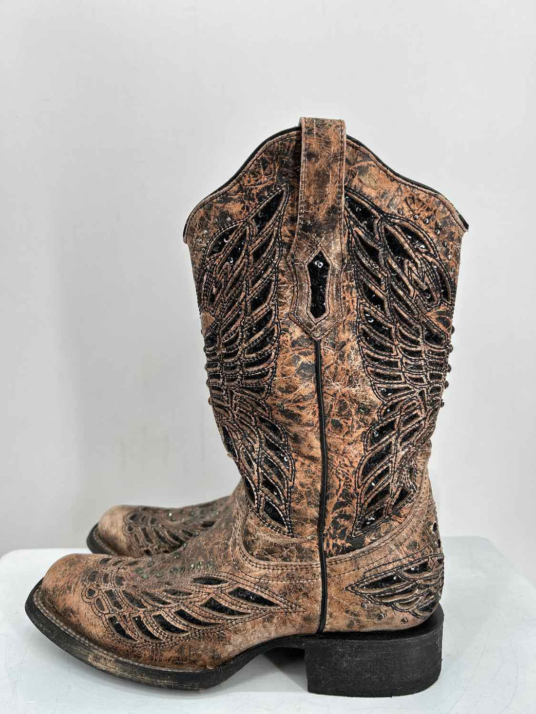 Corral Women Size 6.5 Brown & Black Cowboy Boot