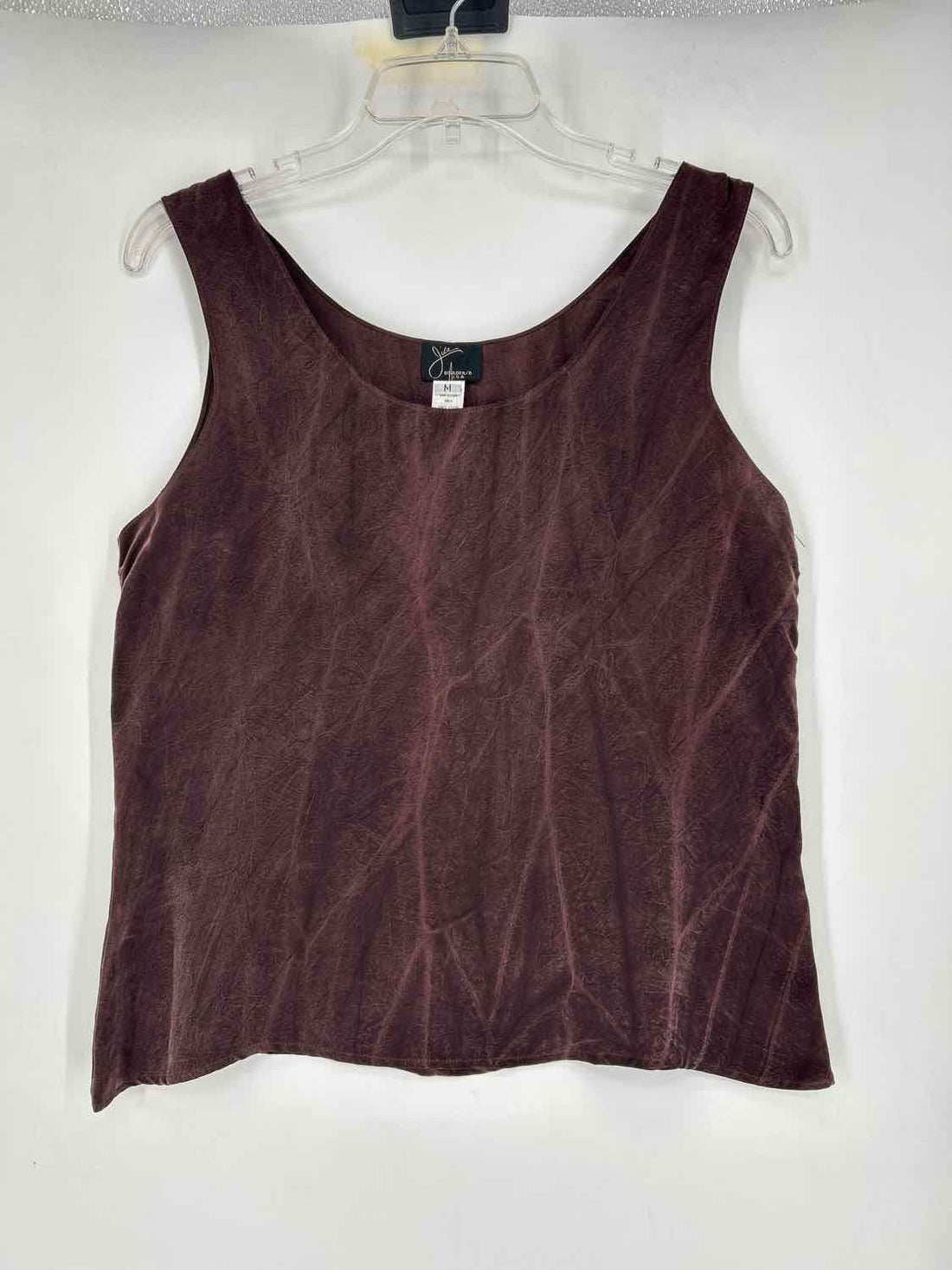 Jila Size M Brown Rayon Vintage Sleeveless