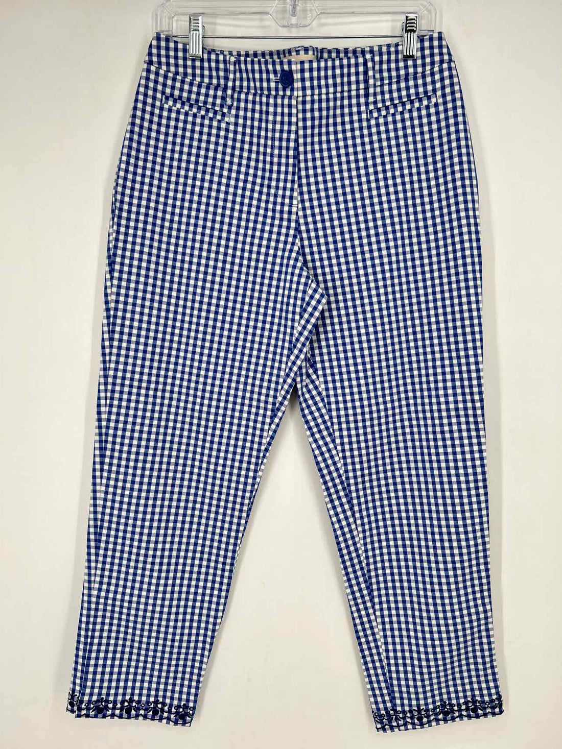 Talbots Size 8 Blue & White Gingham Pants
