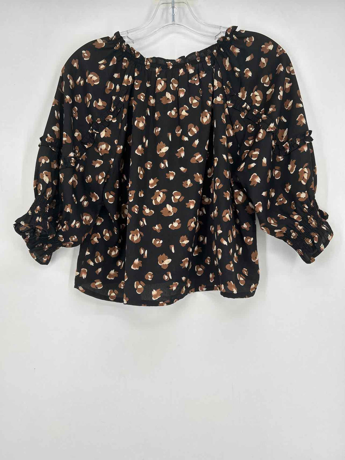 THML Size M Black Print Long Sleeve