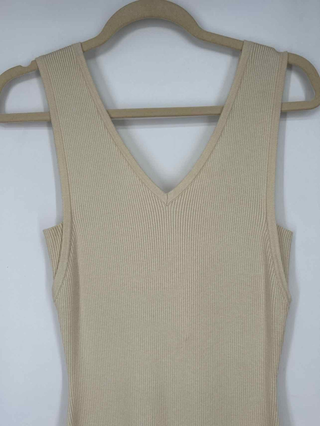 Le Lis M Beige Ribbed New Boutique Dress