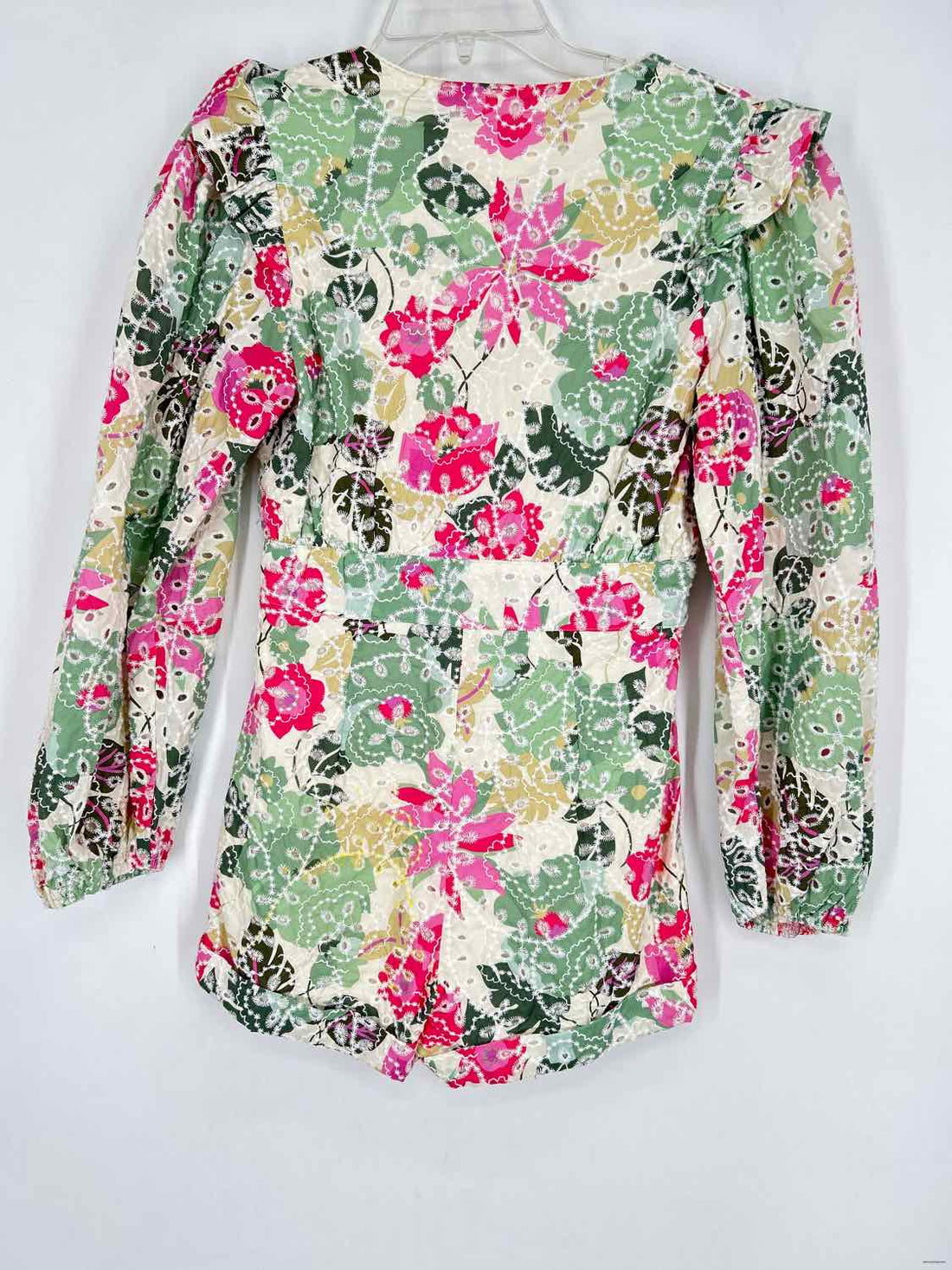 Line + Dot Size XS Cream Floral Eyelet NWT Rompers
