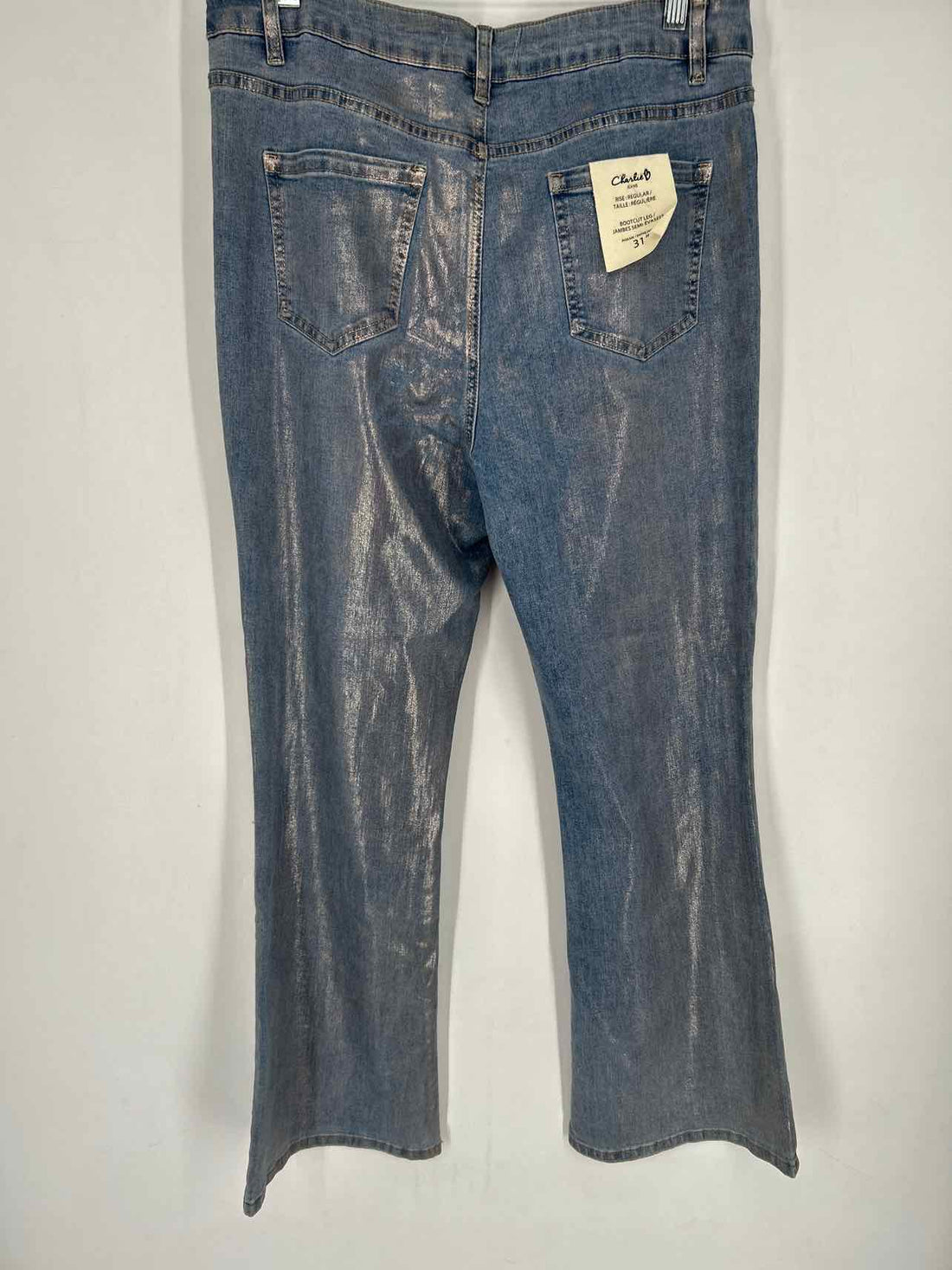 Charlie B Size 12 Silver Denim NWT Jeans