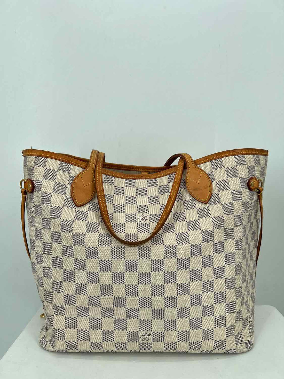 Louis Vuitton Neverfull MM Azur Damier Coated Canvas Tote