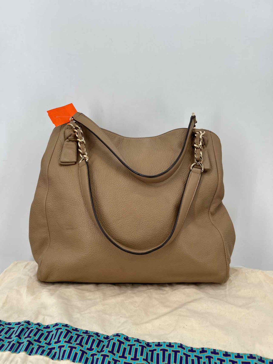 Tory Burch Tan Leather Pre Owned Harper Tote