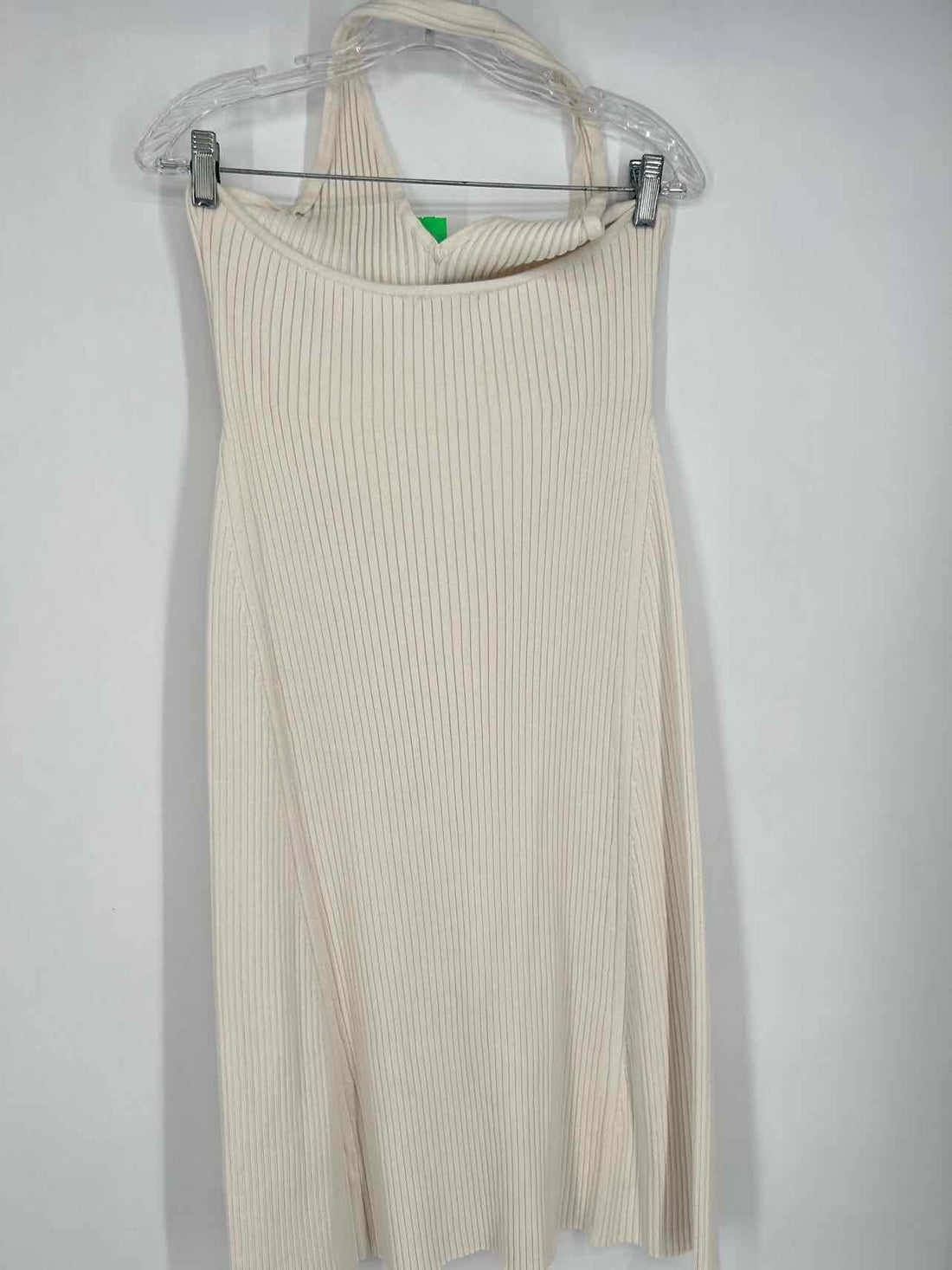 Banana Republic Size L White Ribbed Dress