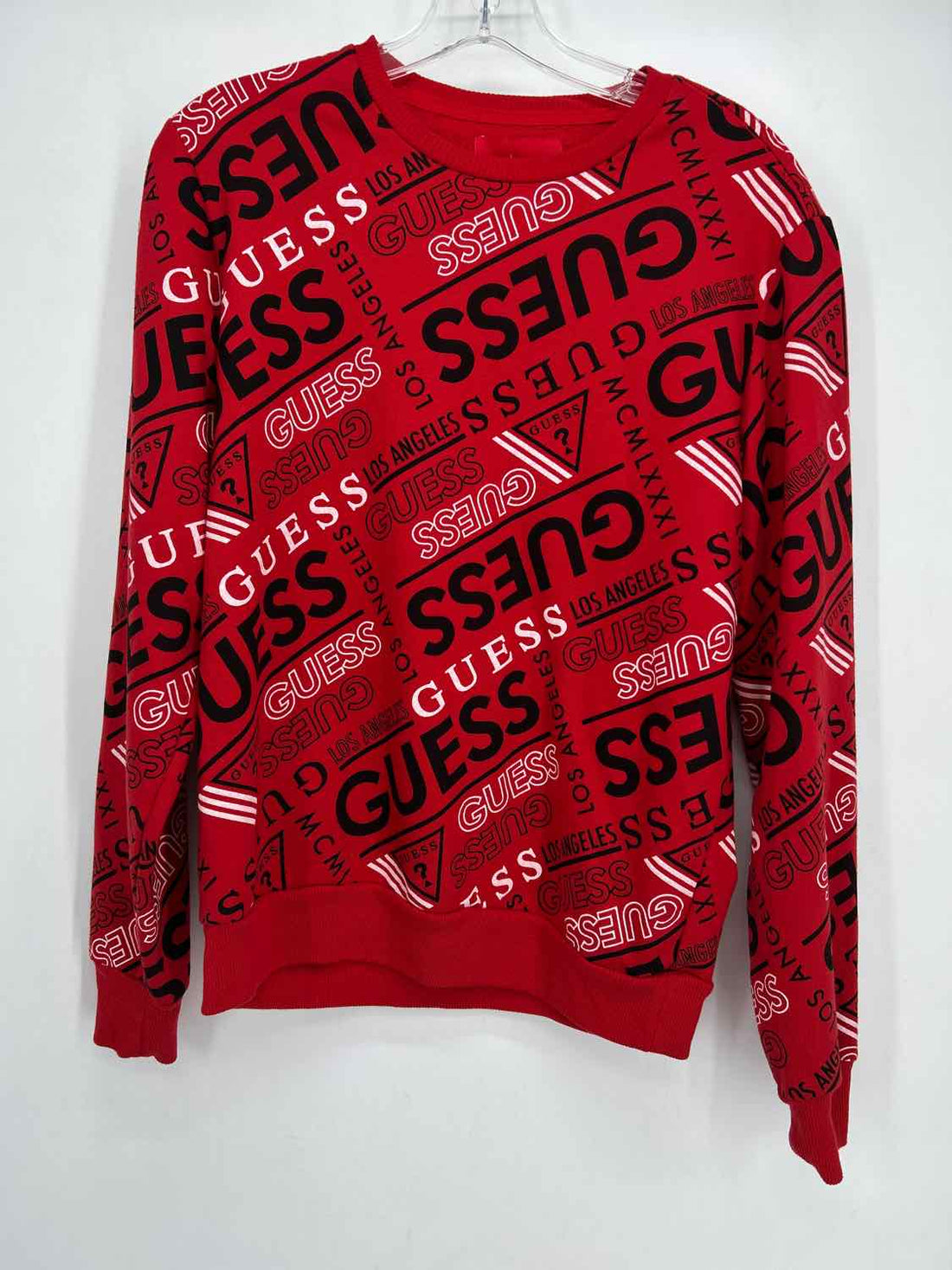Guess Size M Red Print Sweatshirt