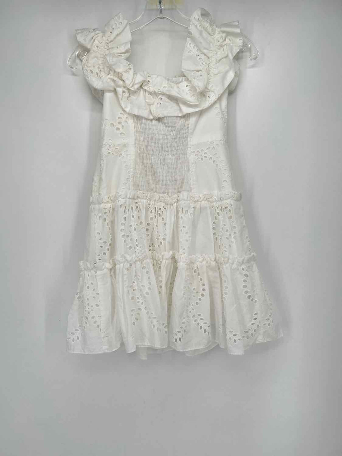 Zara Size XS White Eyelet NWT Dress