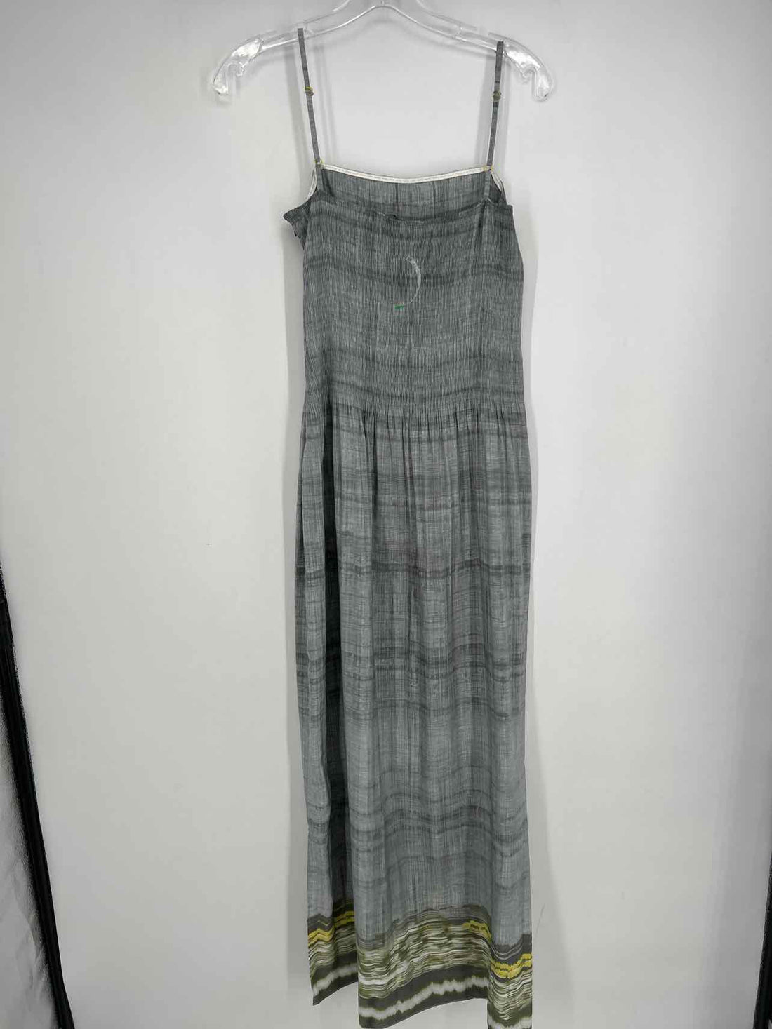 Elie Tahari Size 2 Gray & Green Print Maxi