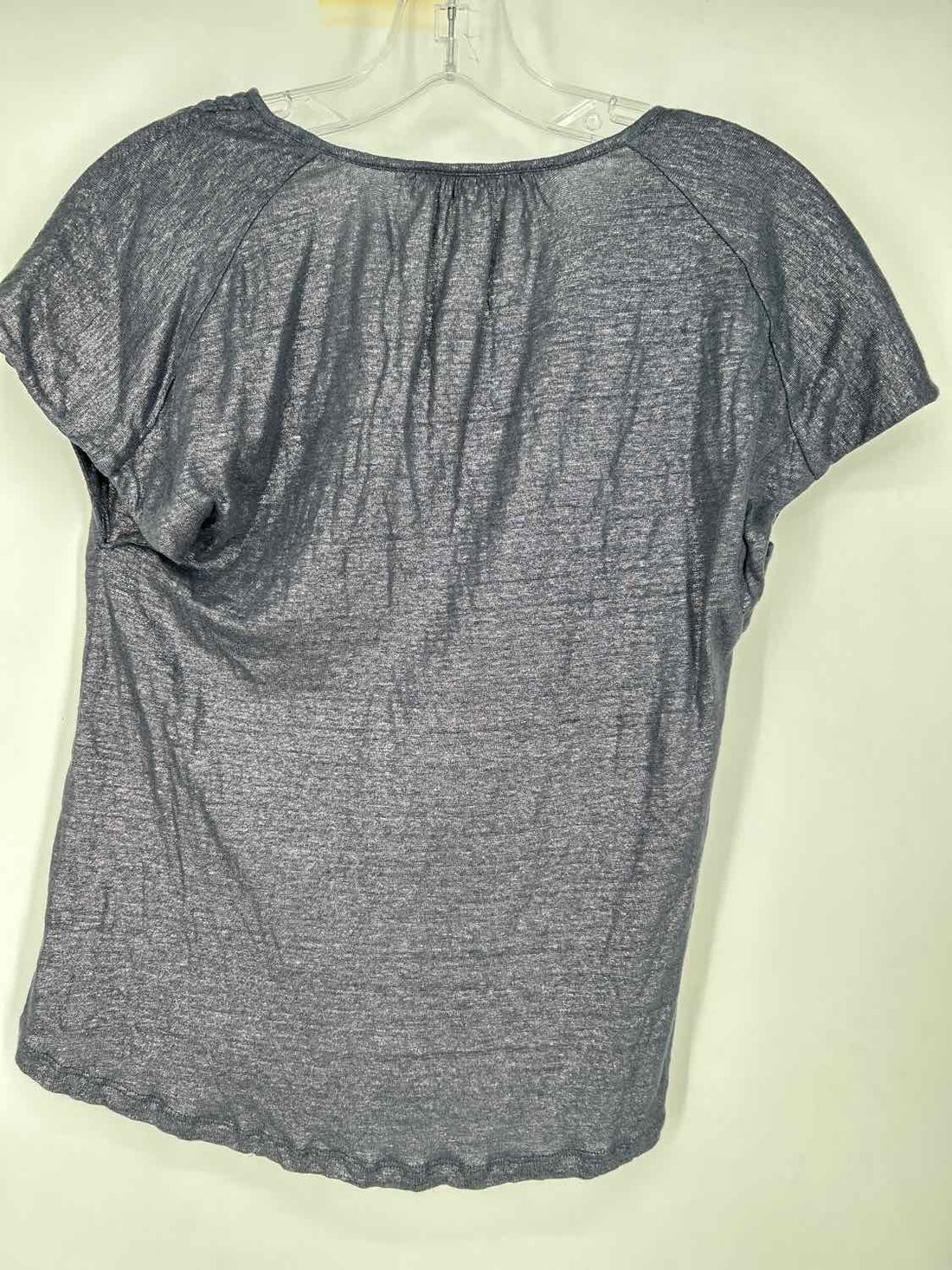 Chicos Size 0 (s) Grey Short Sleeve