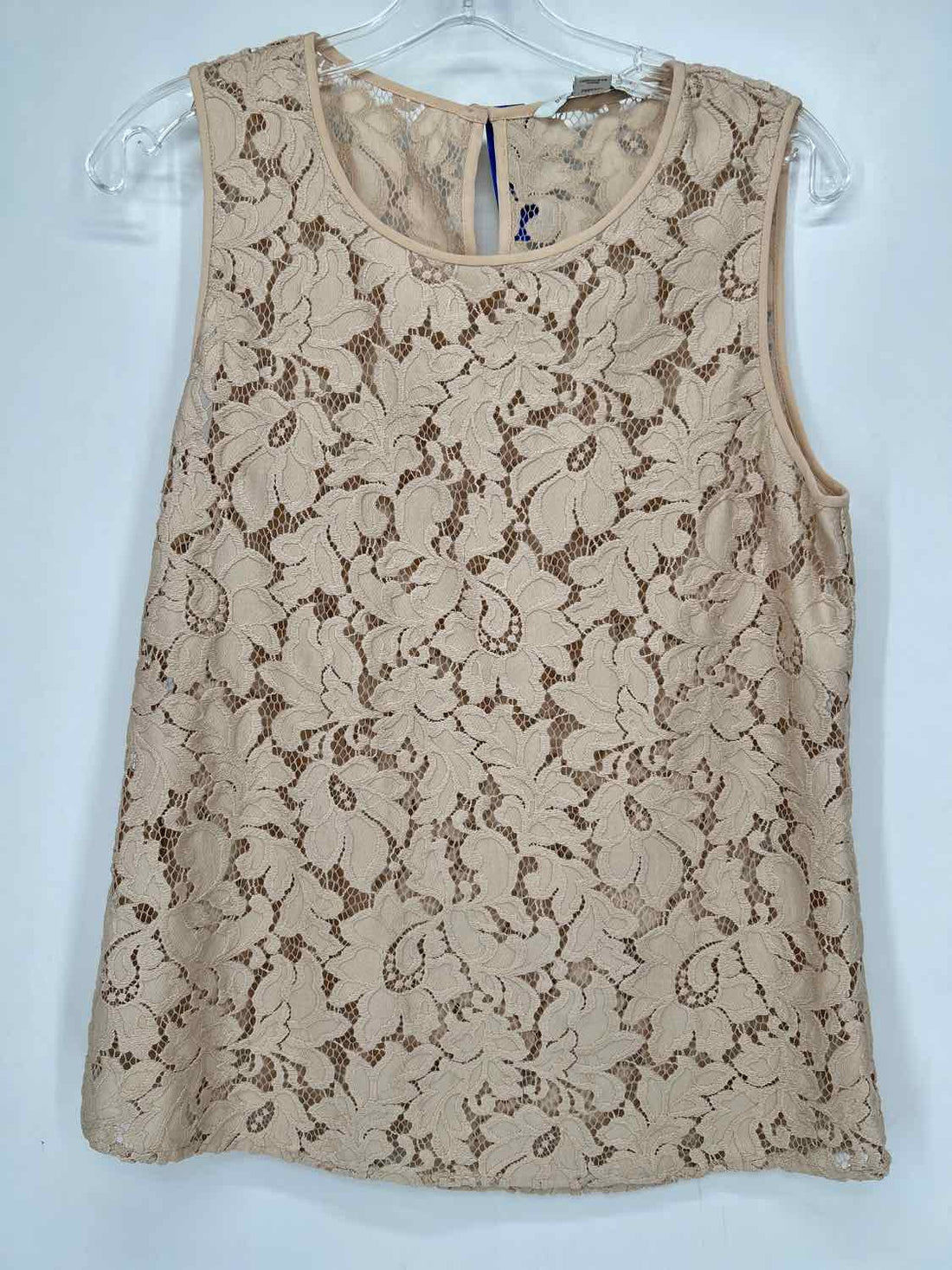 Diane Von Furstenberg Size 8 Nude Lace Sleeveless