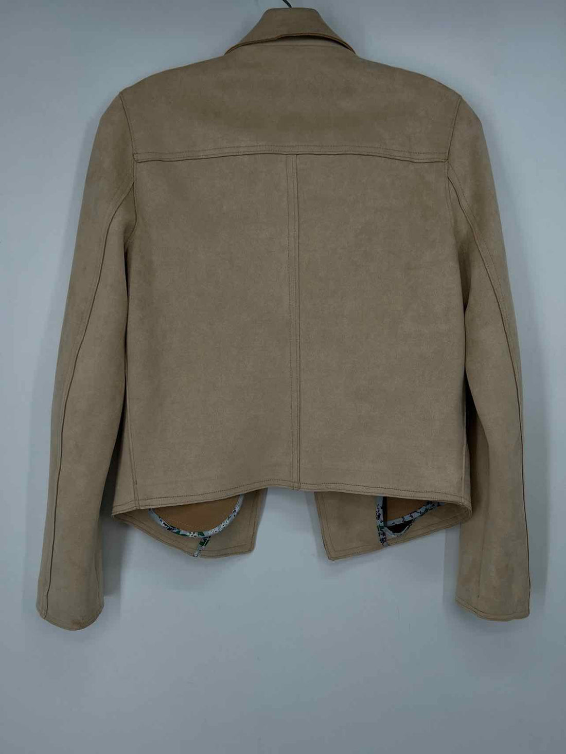 Philosophy Size XS Khaki Faux Suede Jacket