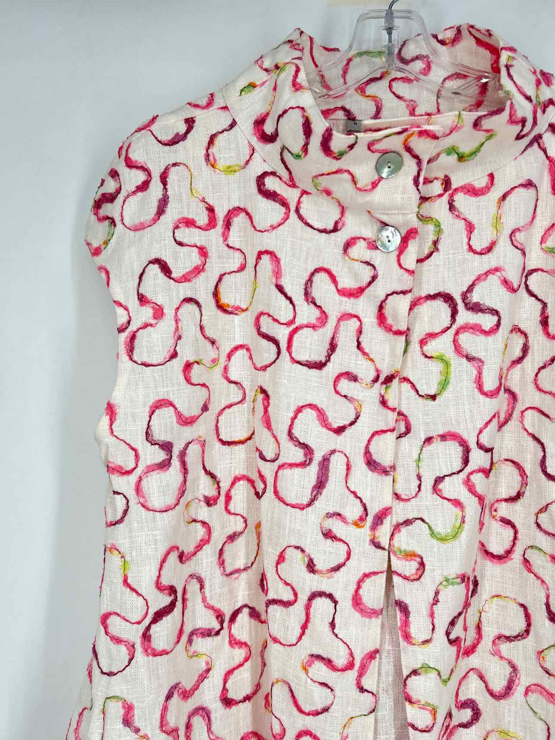 Bryn Walker Size M White & Pink Vest