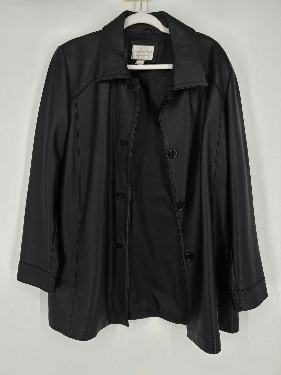 Worthington Size XL Black Leather Jacket