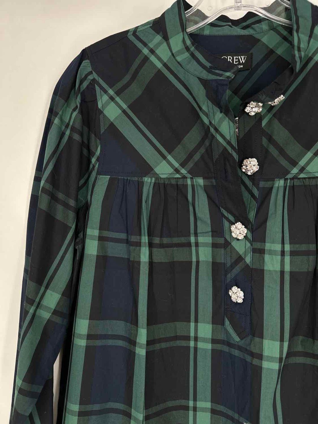J Crew XS Green Plaid NWT Holiday