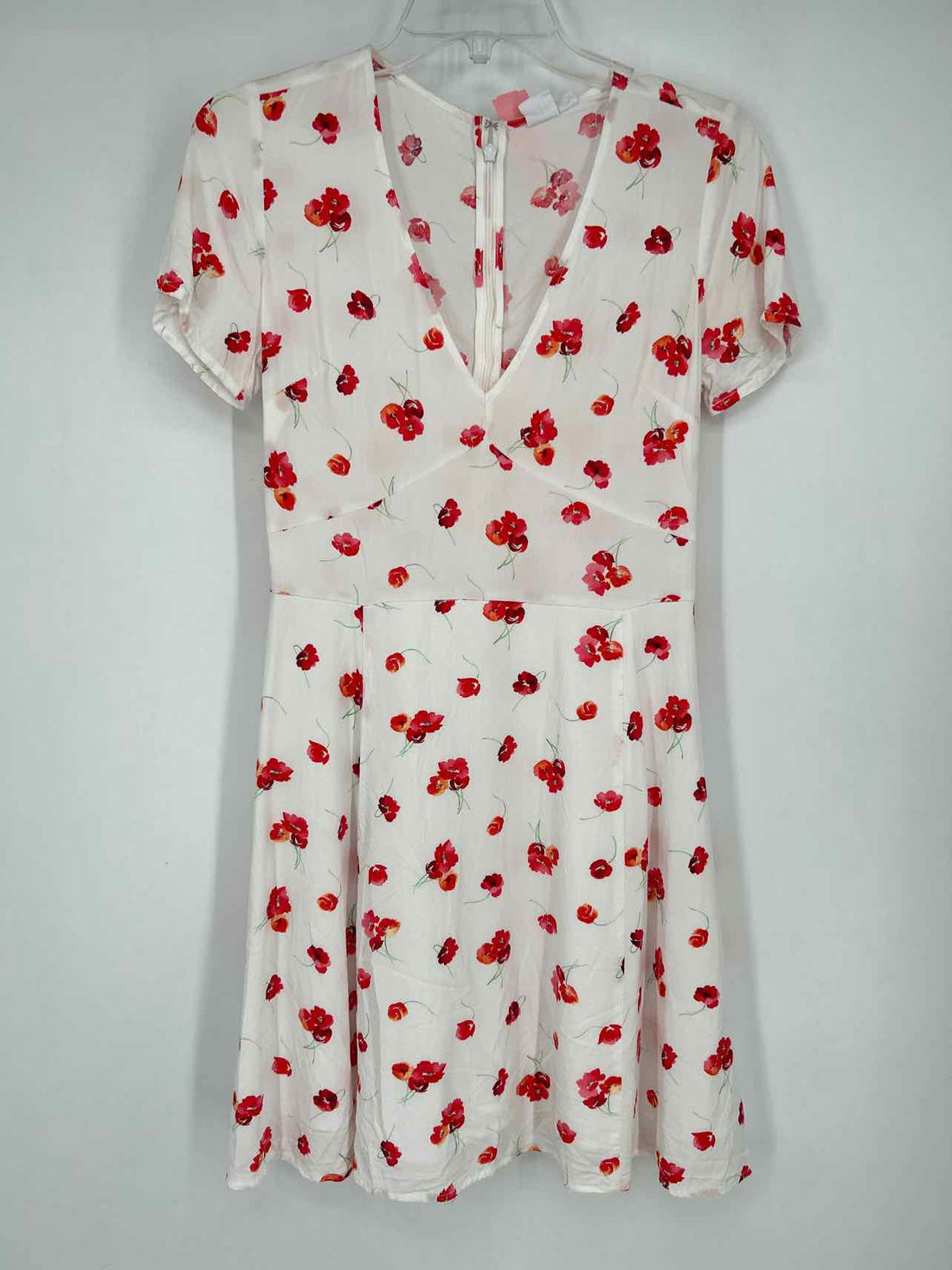 Gap Size 4 White & Red Floral Short Sleeve Dress