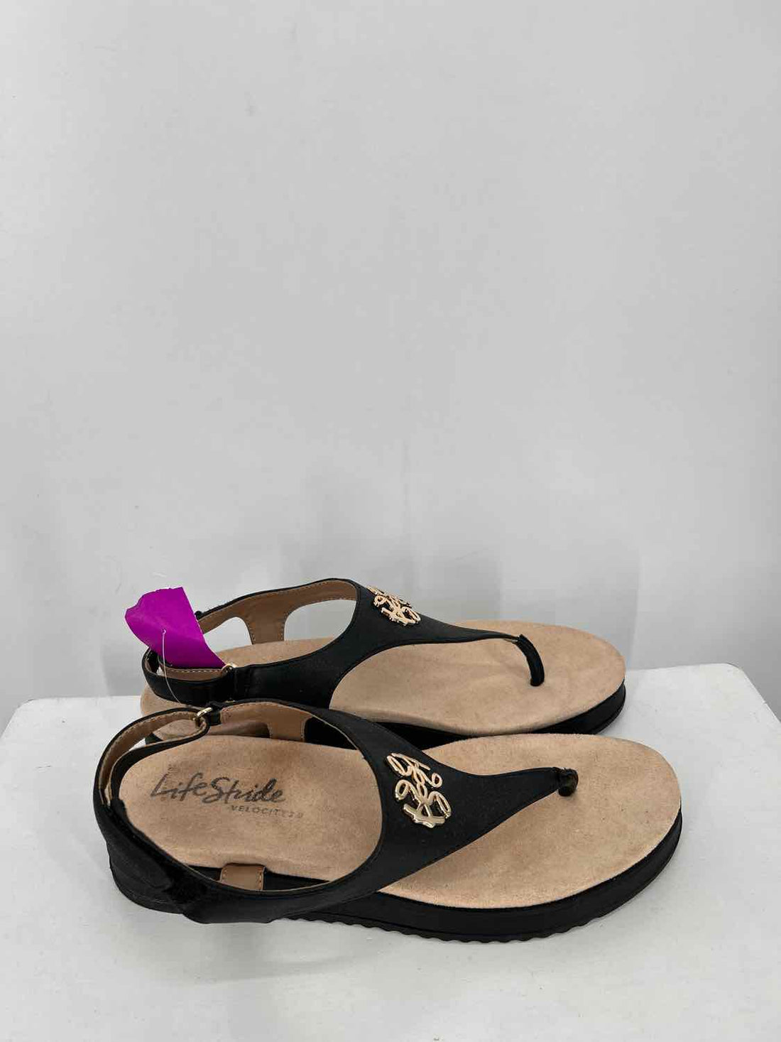 Life Stride Women Size 9 Black Sandals