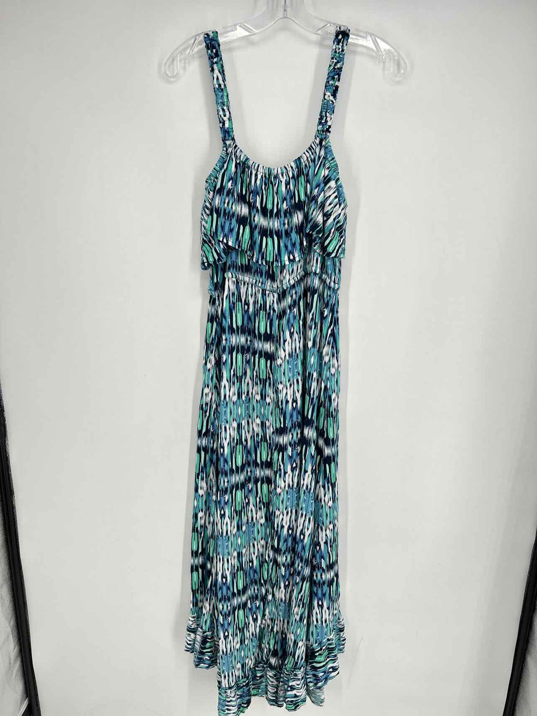 Harlow & Rose Size L Blue & White Print Dress