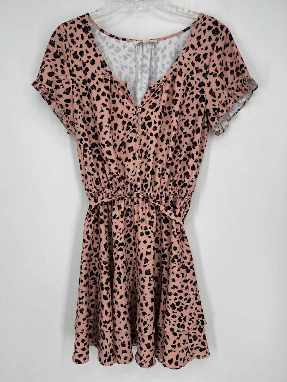 Mazik Size S Leopard Short Sleeve Dress