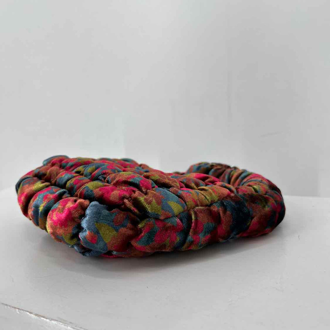 Natural Life Pink & teal Velvet Clutch