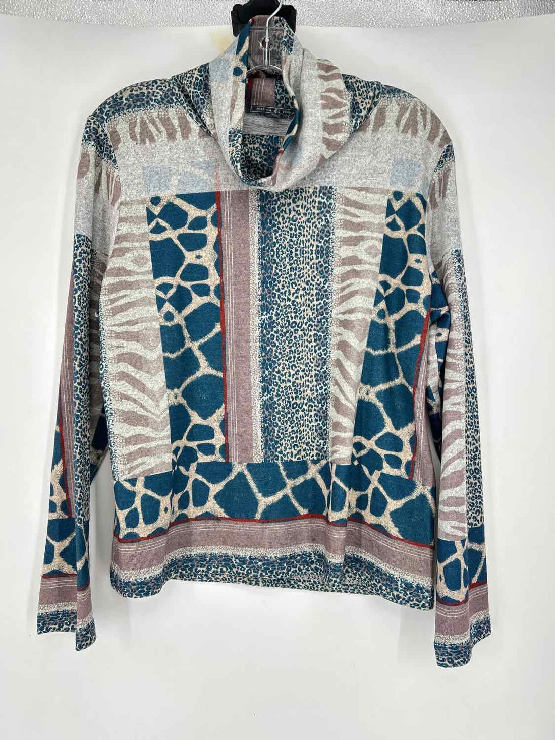 Jessica Graaf Size M Light Gray Print Sweater