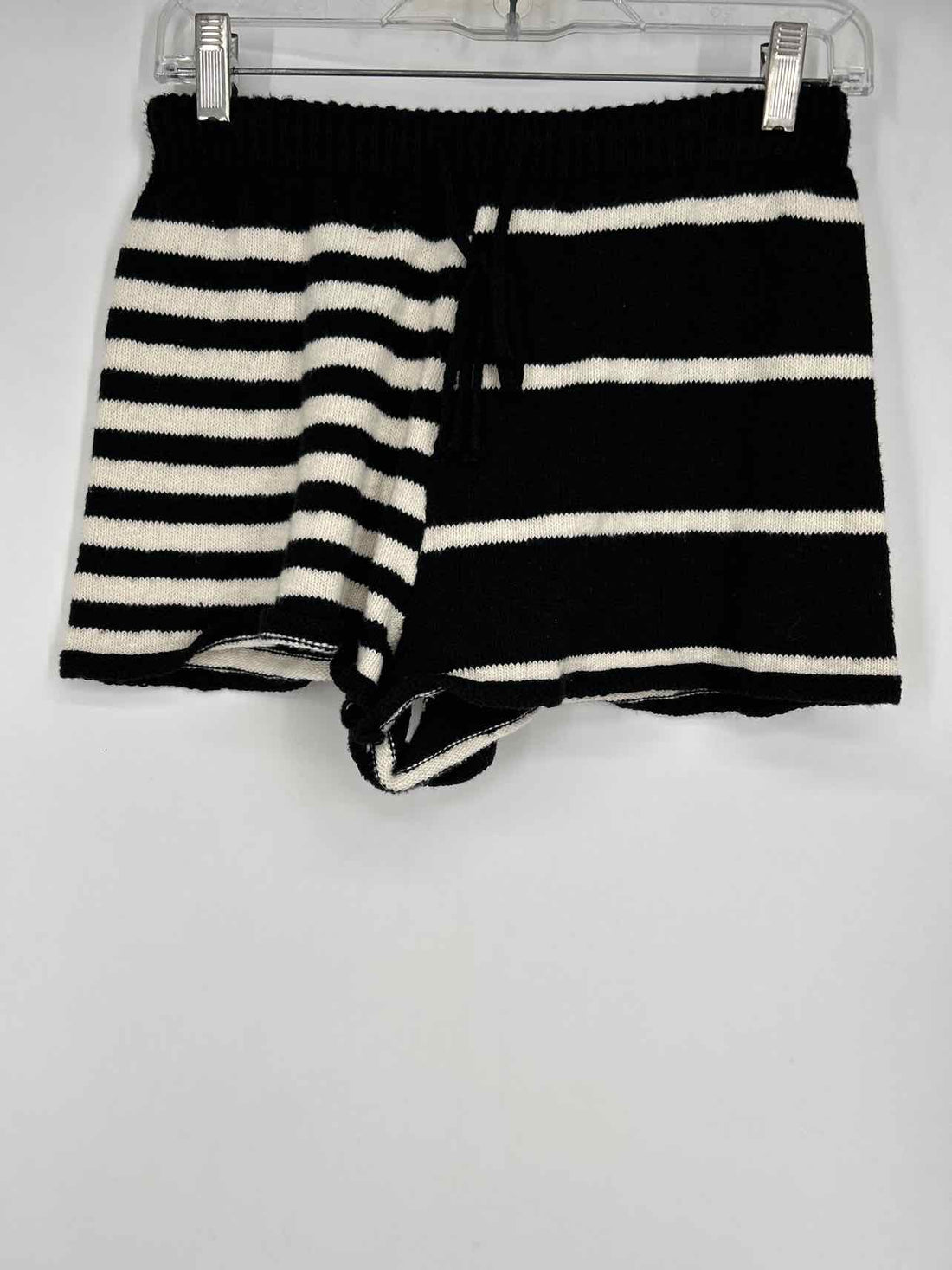 American Eagle Size XS Black & White Striped Knit Shorts