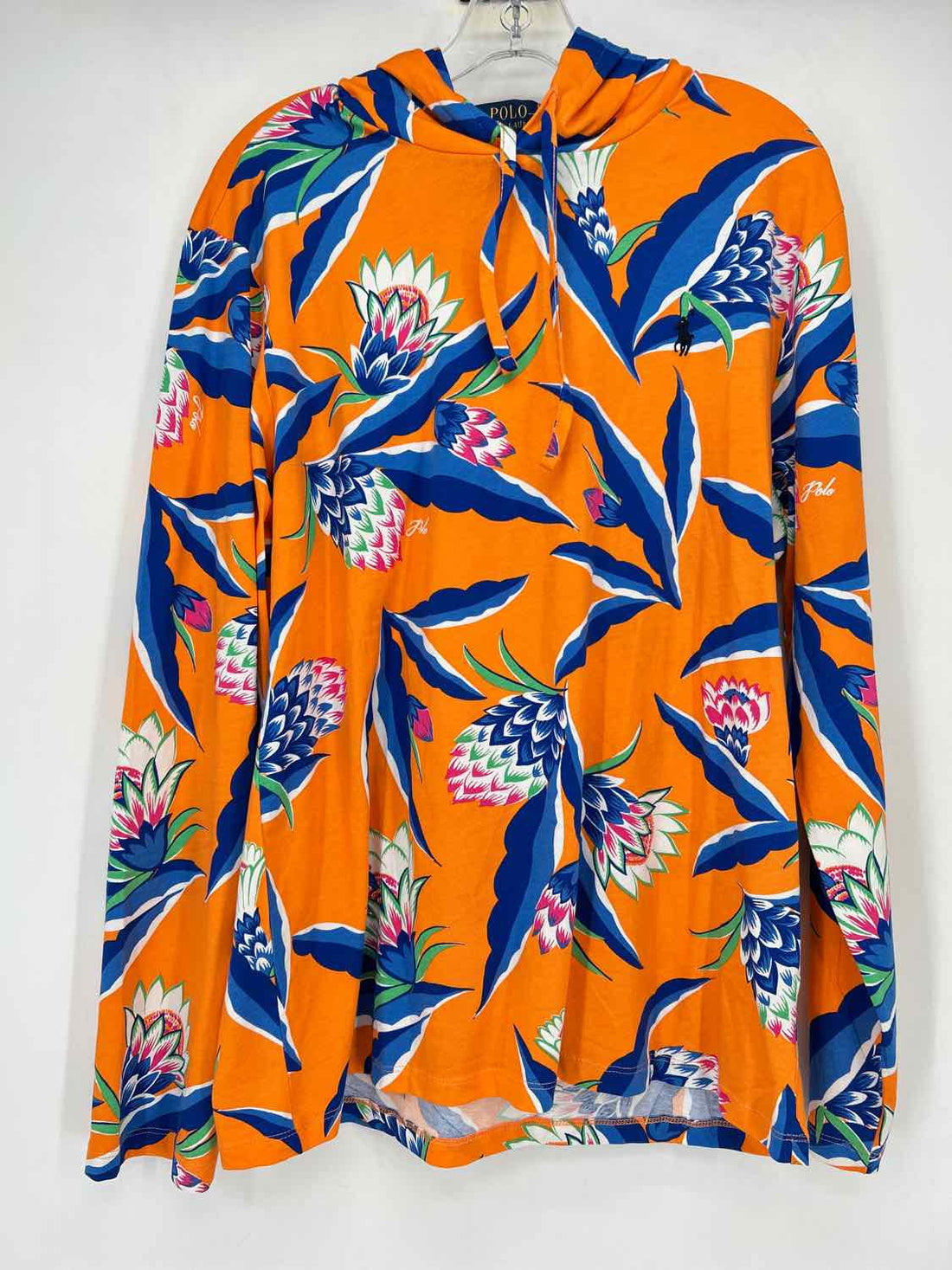 Polo Ralph Lauren Size L Orange Floral Hoodie