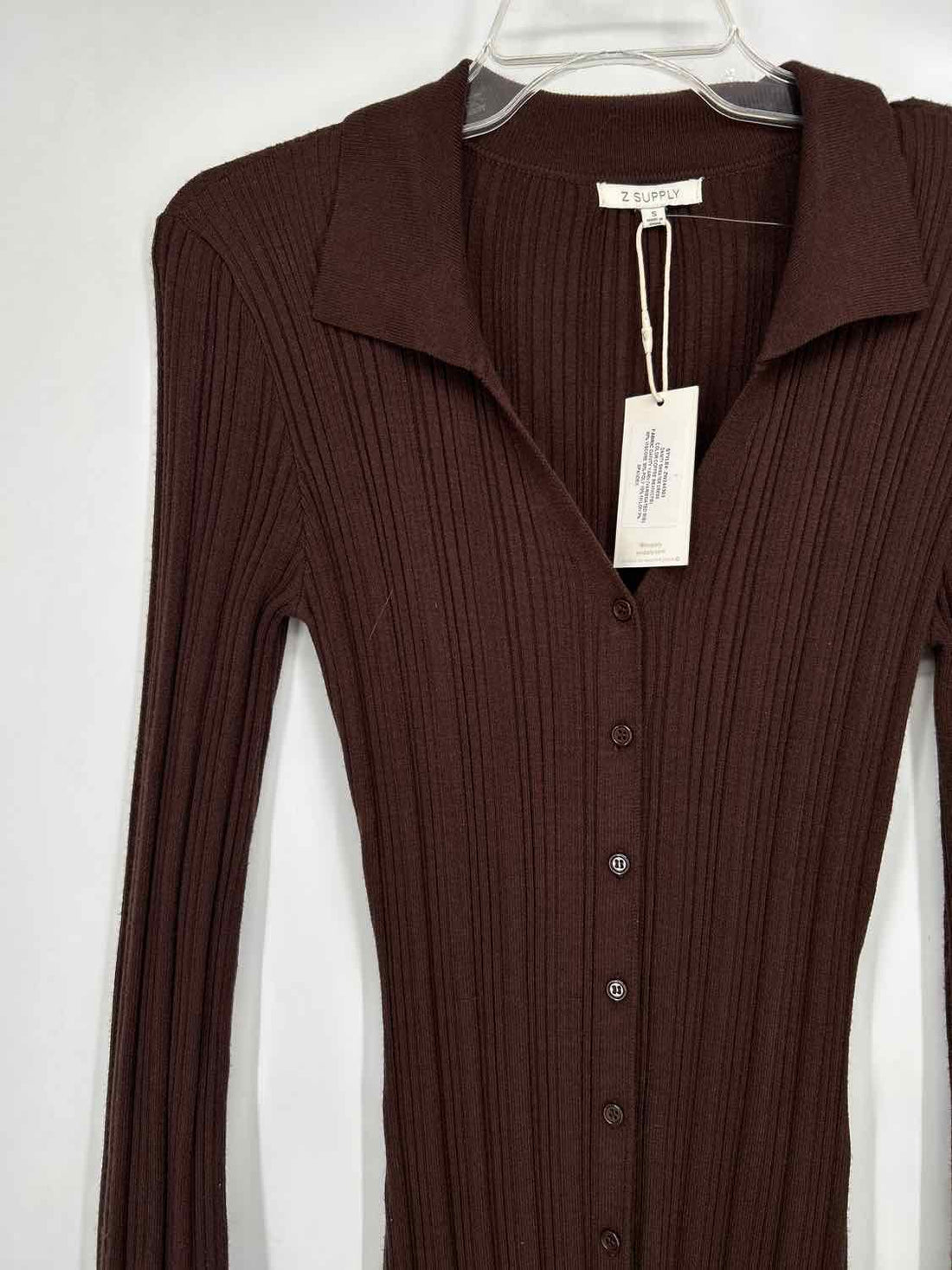 Z Supply Size S Brown Long Sleeve Dress