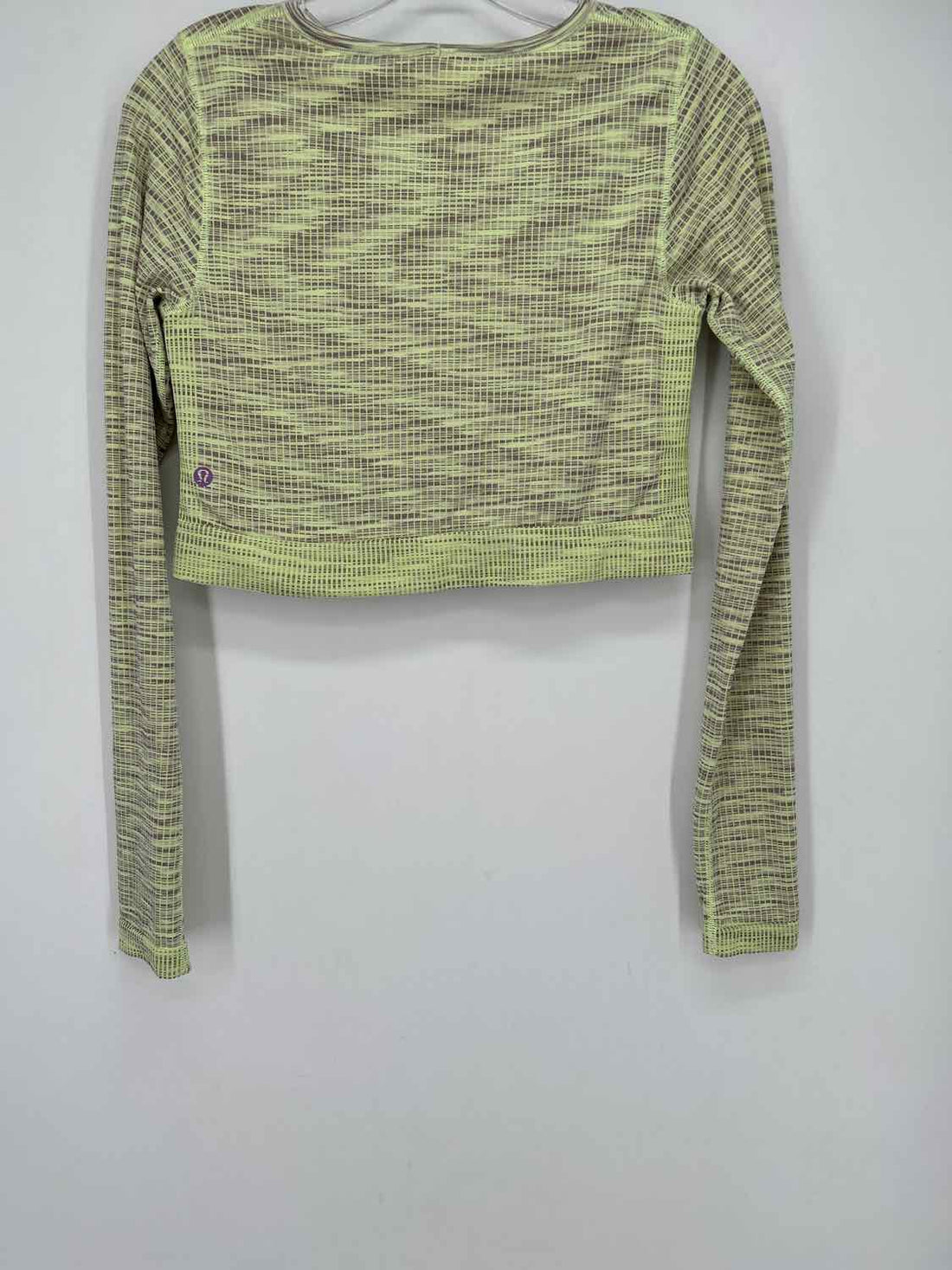 Lululemon Size 6 Neon Yellow Print Active Tops
