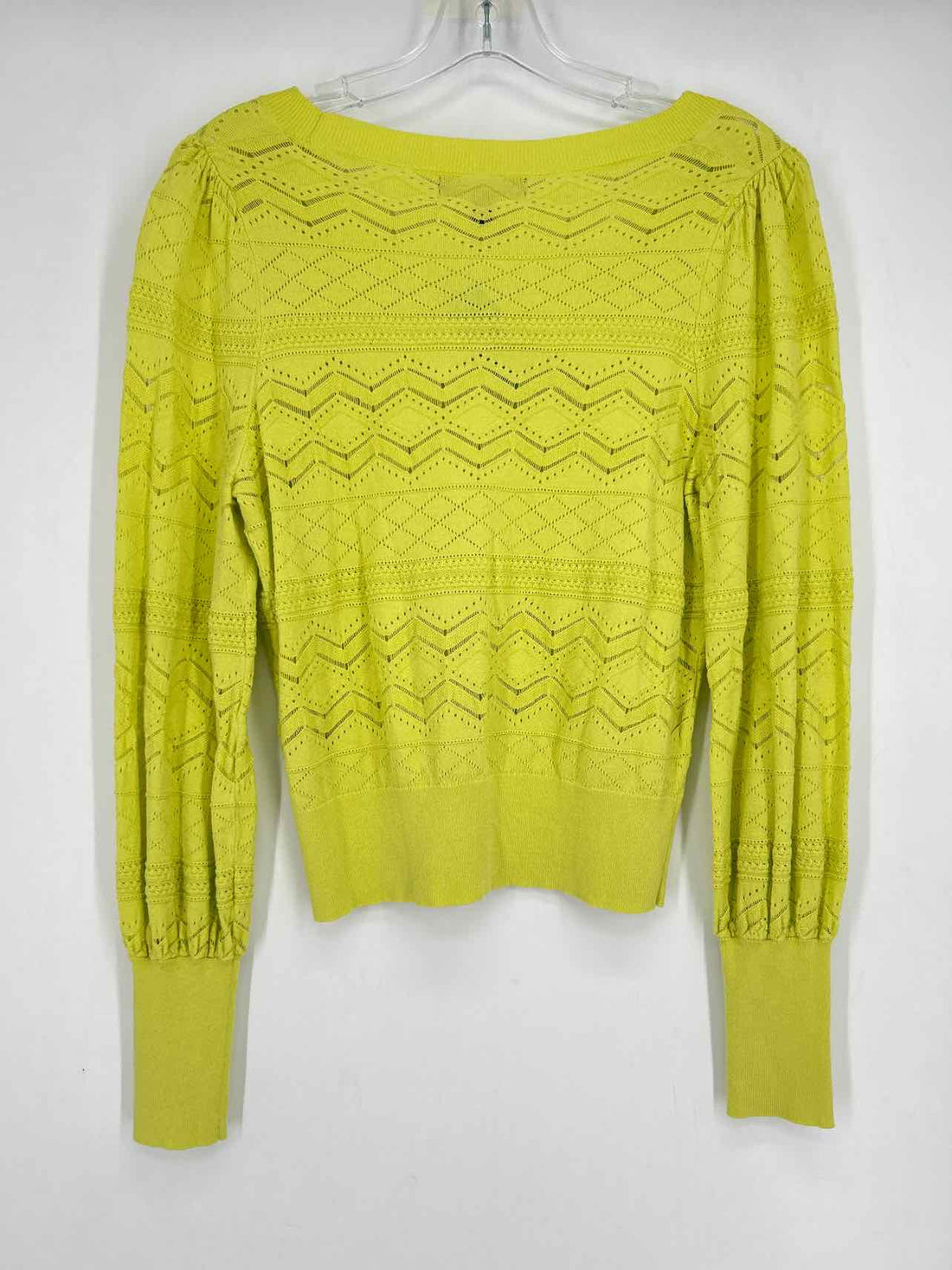 Banana Republic Size S Yellow Green Perforated Long Sleeve
