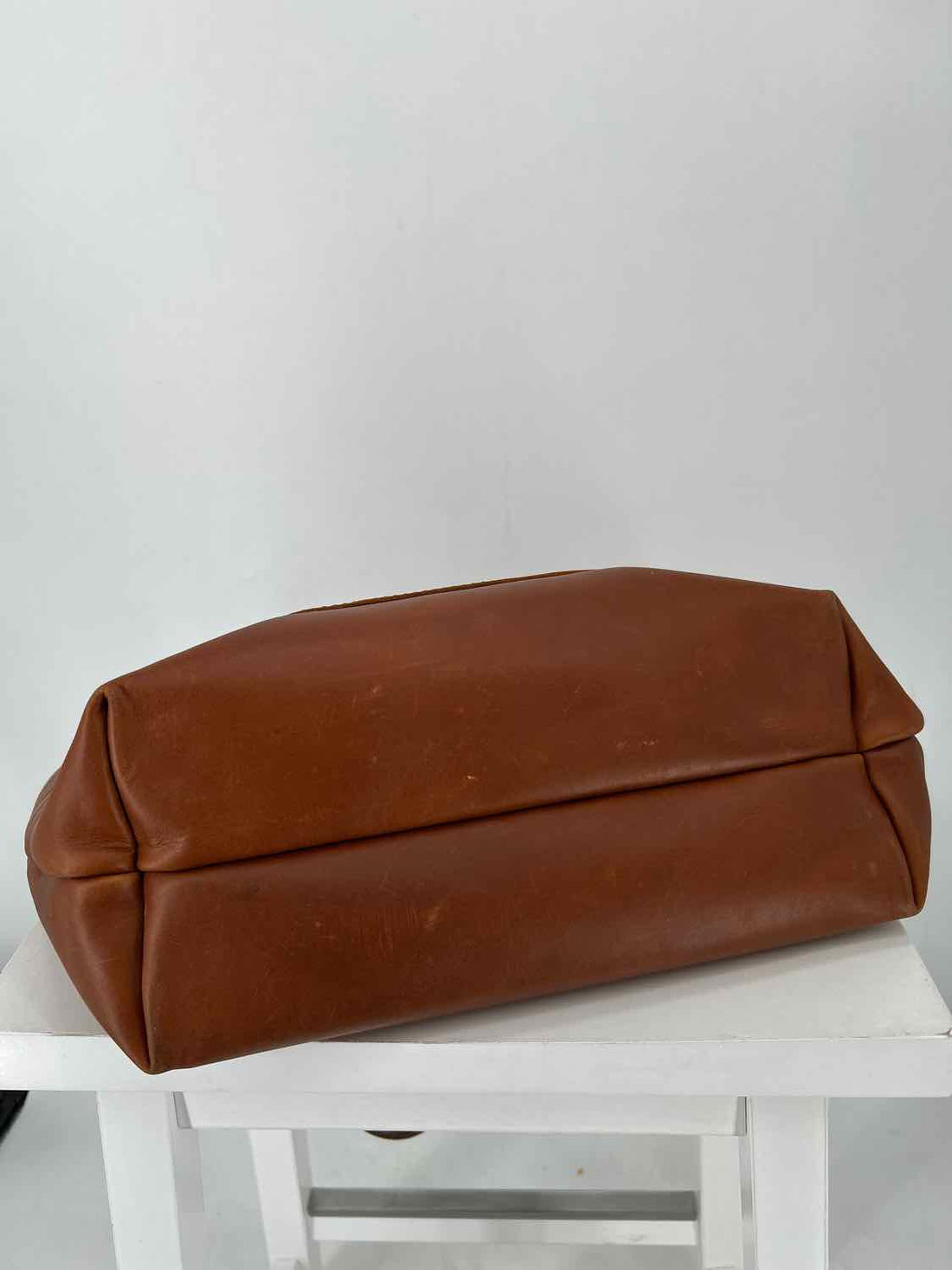 Portland Leather Goods Brown Genuine Leather Pre Owned Tote