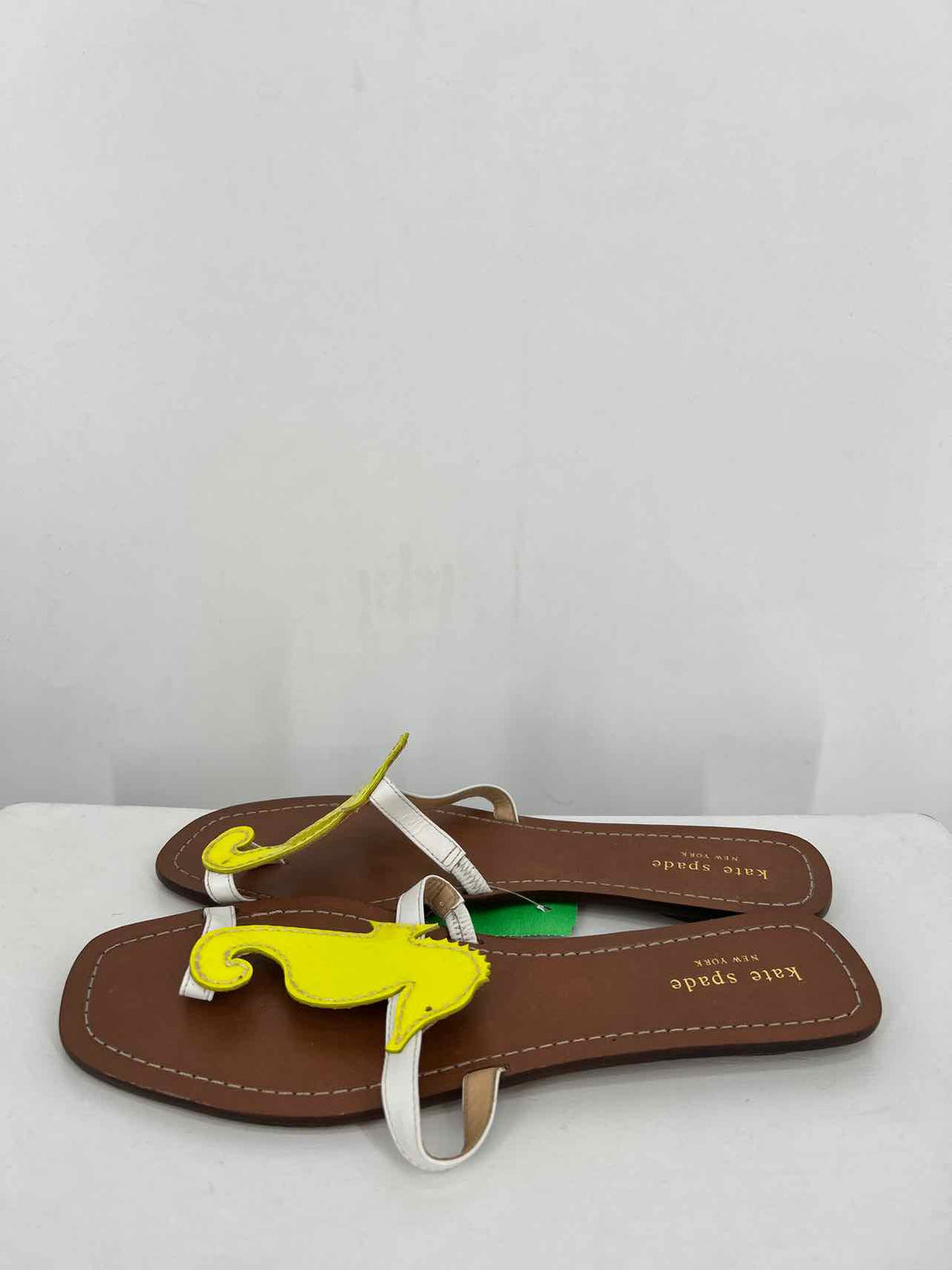Kate Spade Women Size 10 White & Yellow Sandals
