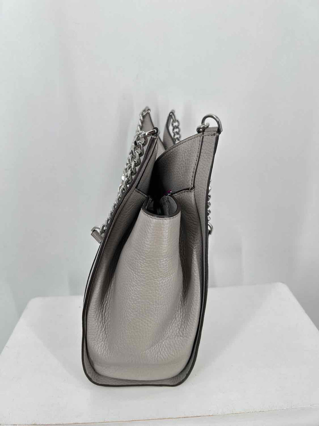 Michael Kors Gray Pebbled Leather Shoulder