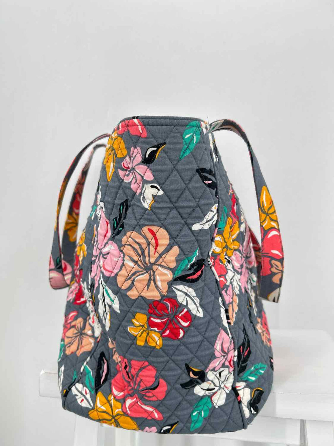 Vera Bradley Gray Floral Like New Tote