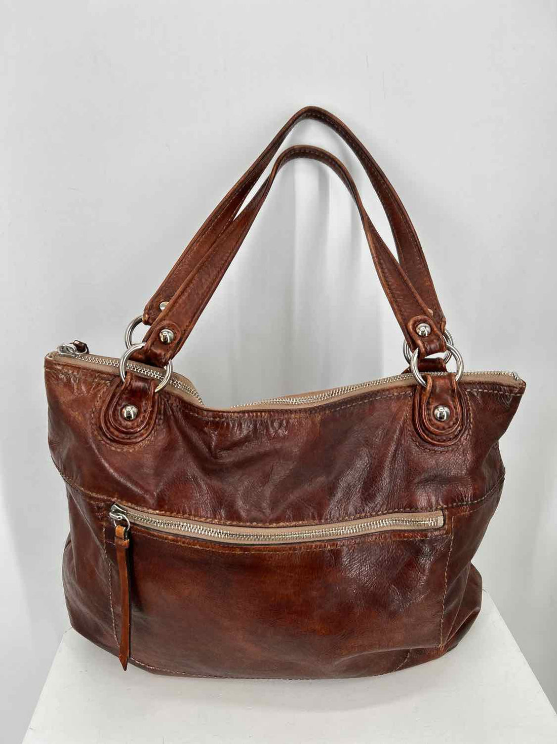 Coach Brown Genuine Leather Pre Owned Tote