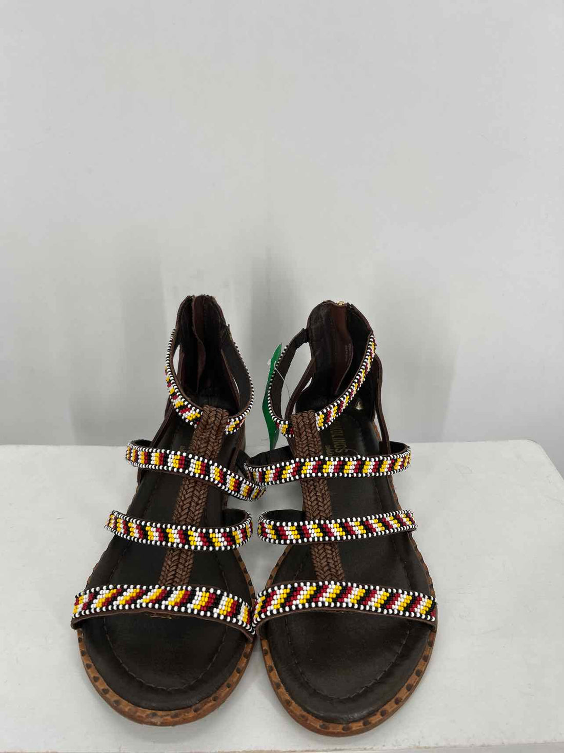 Pikolinos Women Size 39 (8.5-9) Brown Beaded Sandals