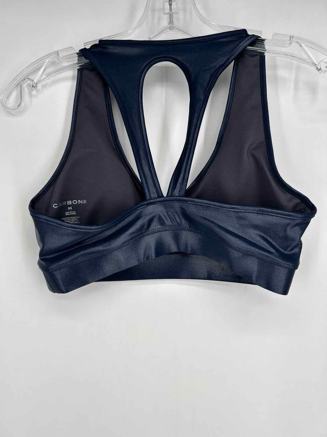 Carbon 38 Size M Shiny Navy Active Sports Bras