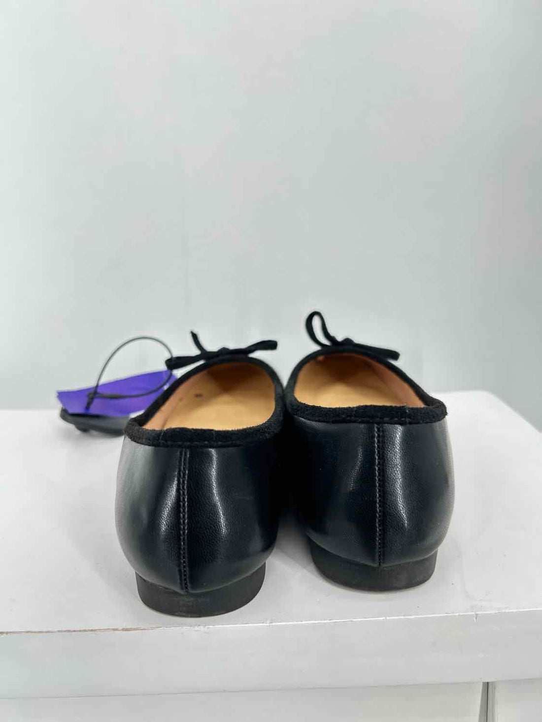 C. Paravano Women Size 37.5(6.5) Black Flats