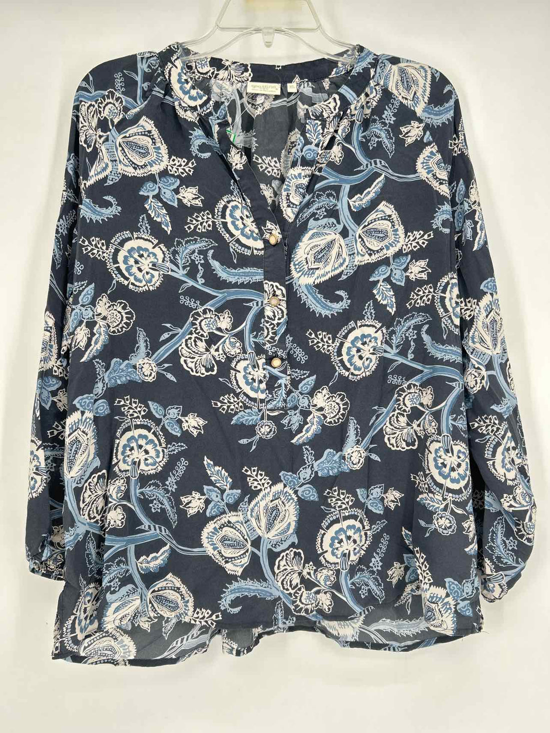 Spartina Size XL Slate blue print Long Sleeve