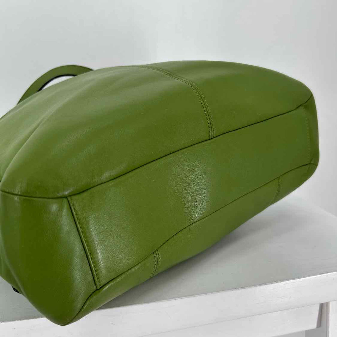 Vintage Coach Gallery Tote Green Good Tote As Is