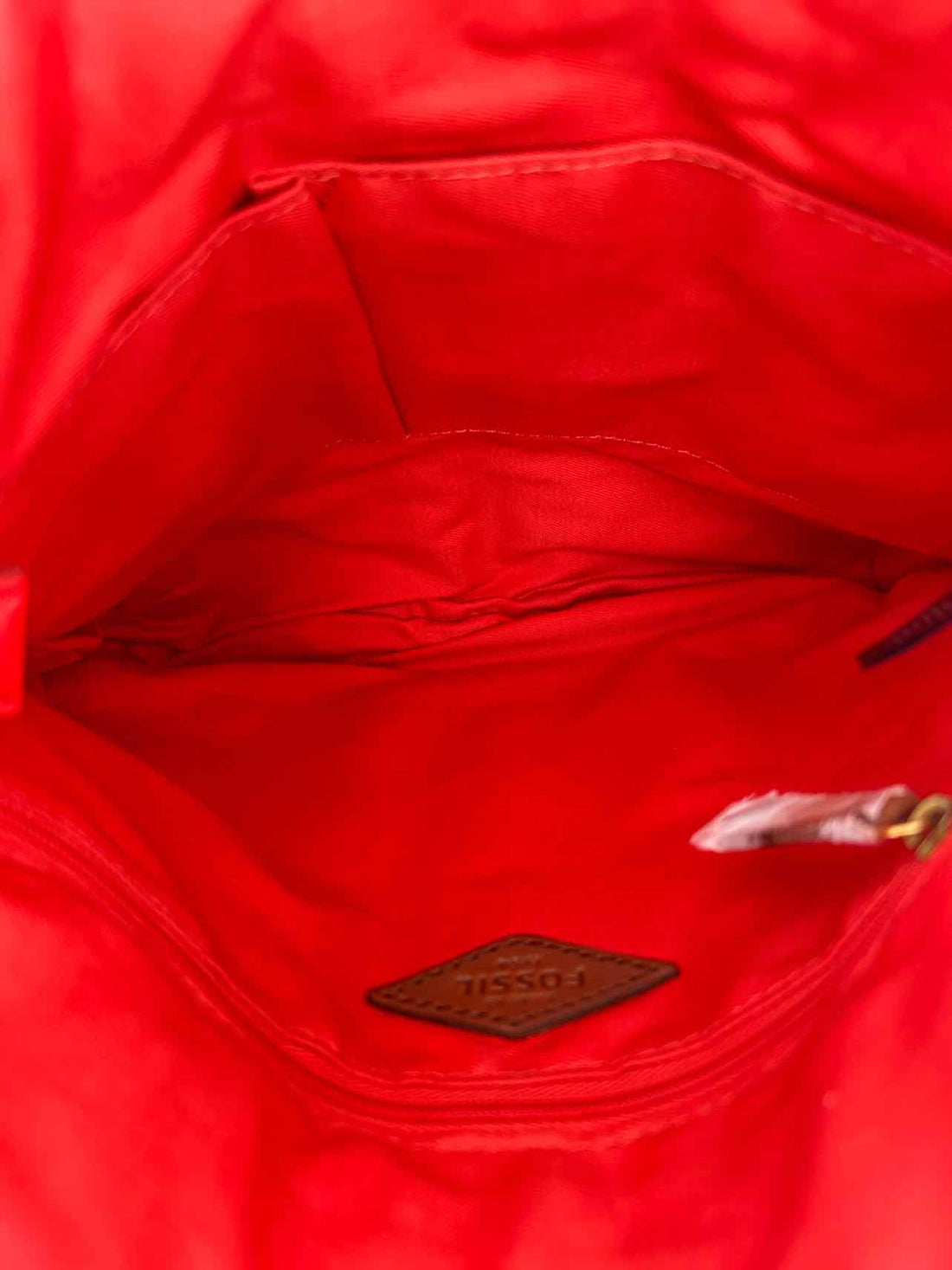 Fossil Red Leather Excellent Condition Crossbody