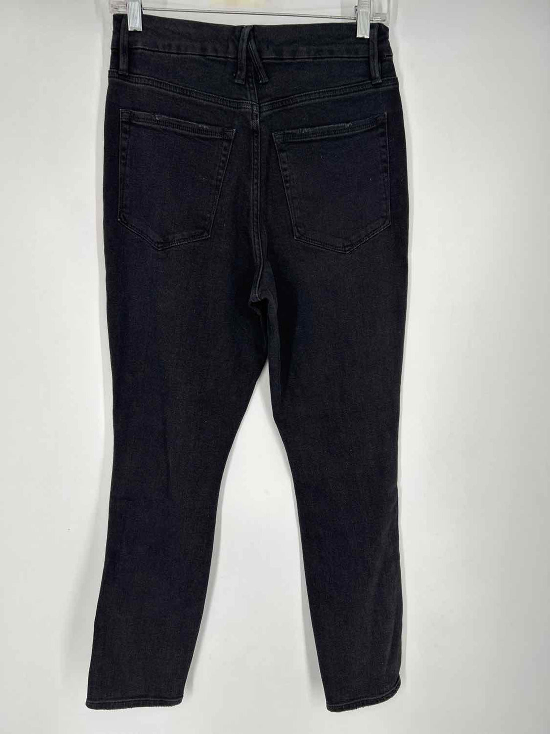 Good American Size 8 Black Distressed Jeans