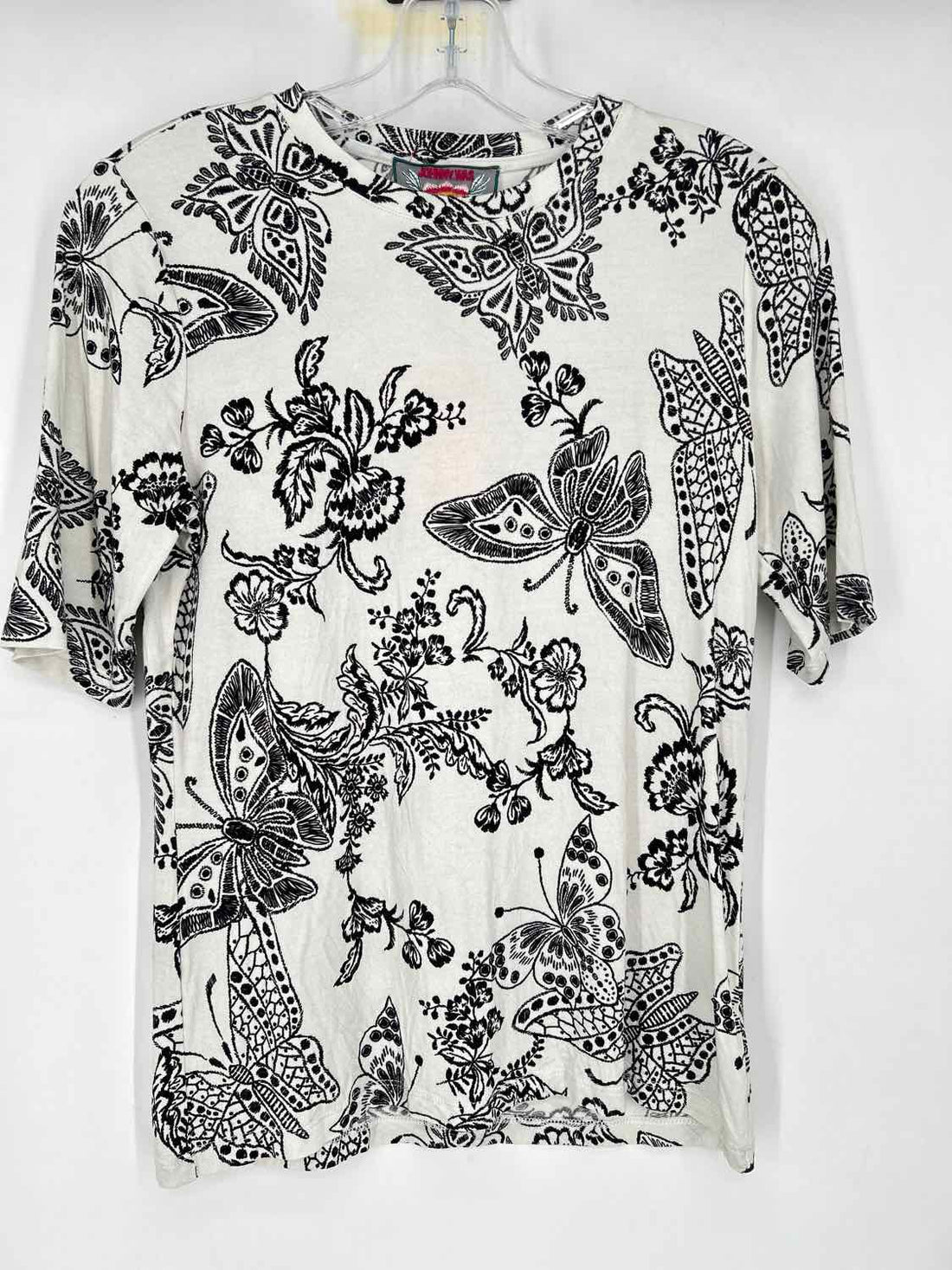 Johnny Was Size S Cream Floral Short Sleeve