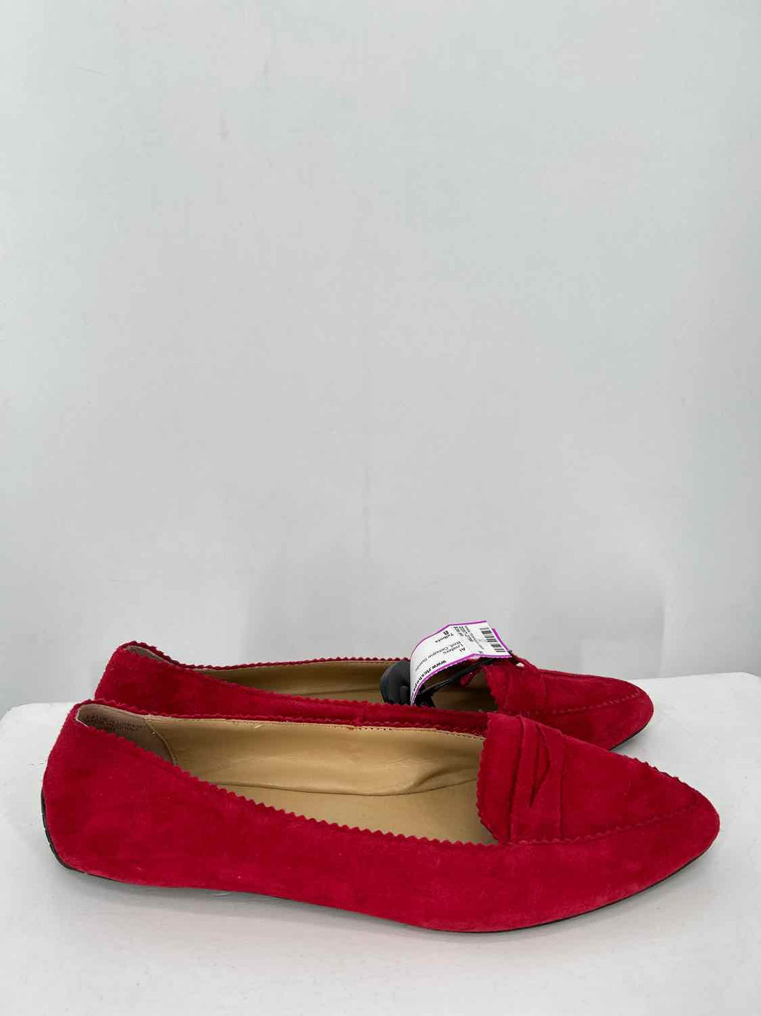 Talbots Women Size 8 Red Genuine Suede Loafers