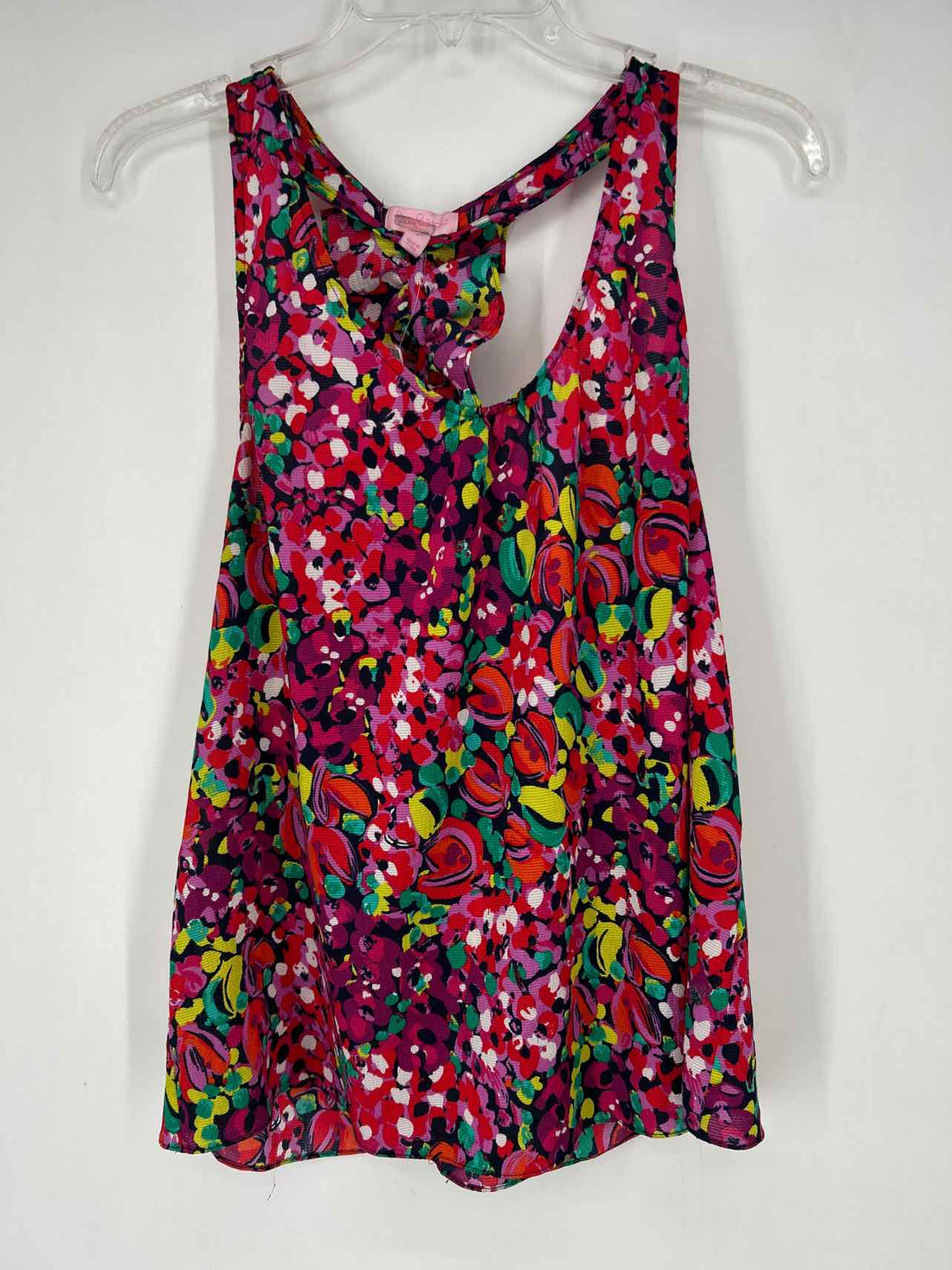 Lilly Pulitzer L Navy Purple & Red Print Sleeveless Lilly Pulitzer Top