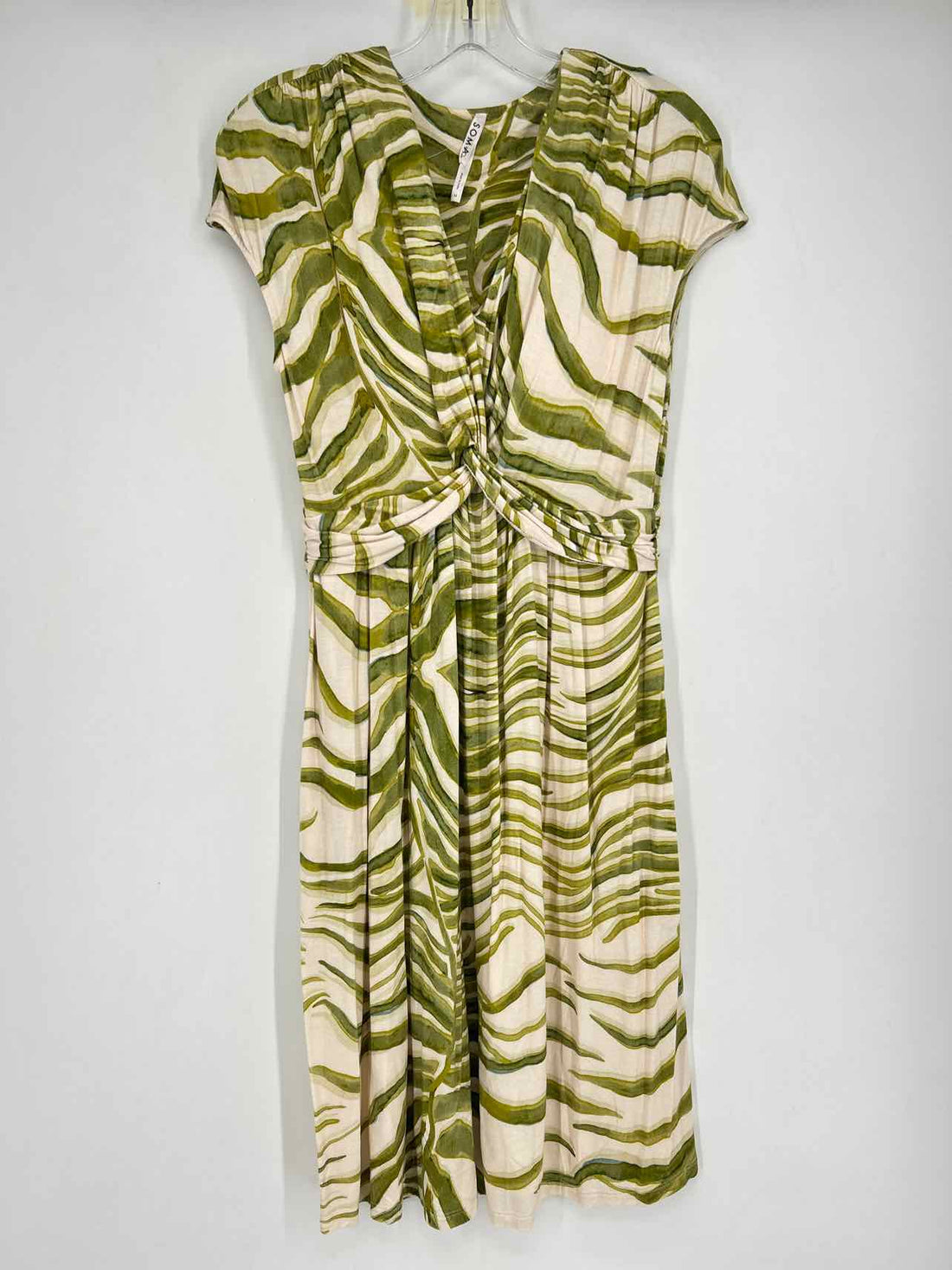 Soma Size M Green & beige Short Sleeve Dress