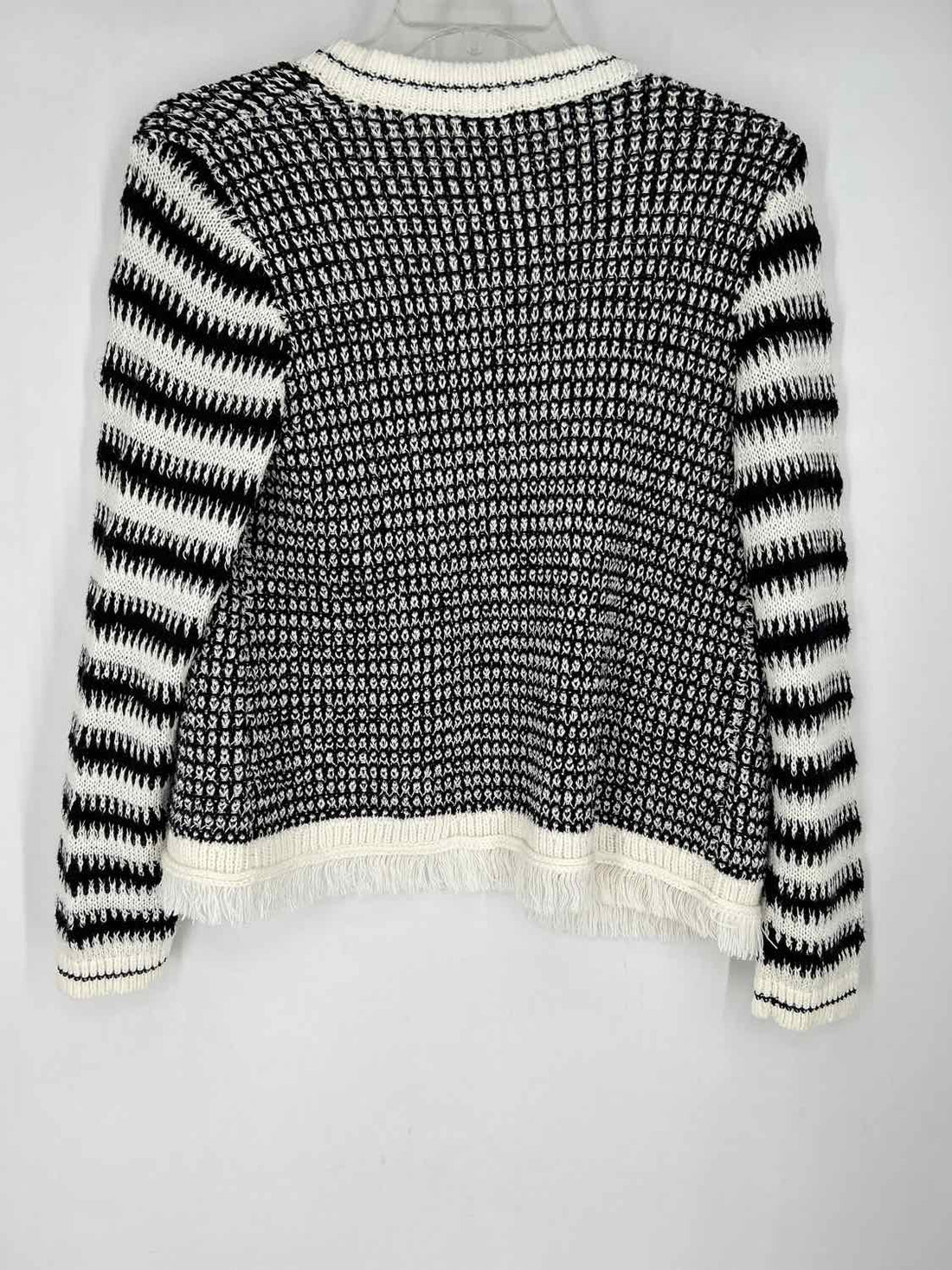 Talbots Size S Black & White Knit Cardigan
