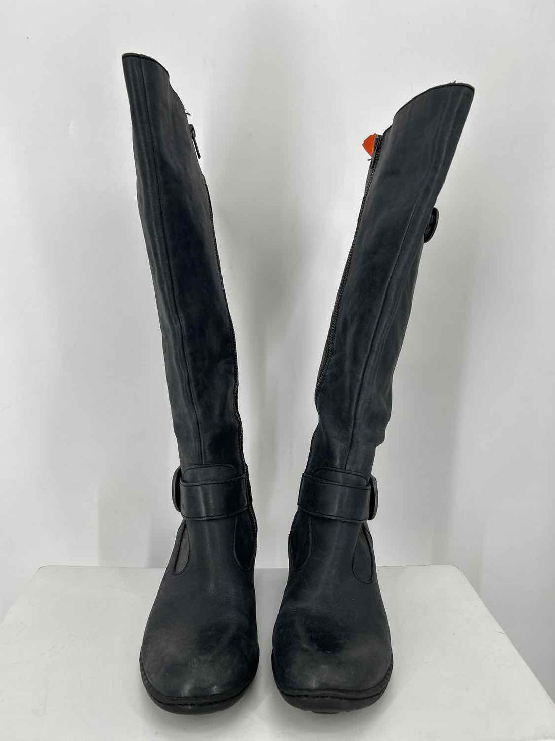 Born Women Size 7 Black Genuine Leather Knee-High Boot