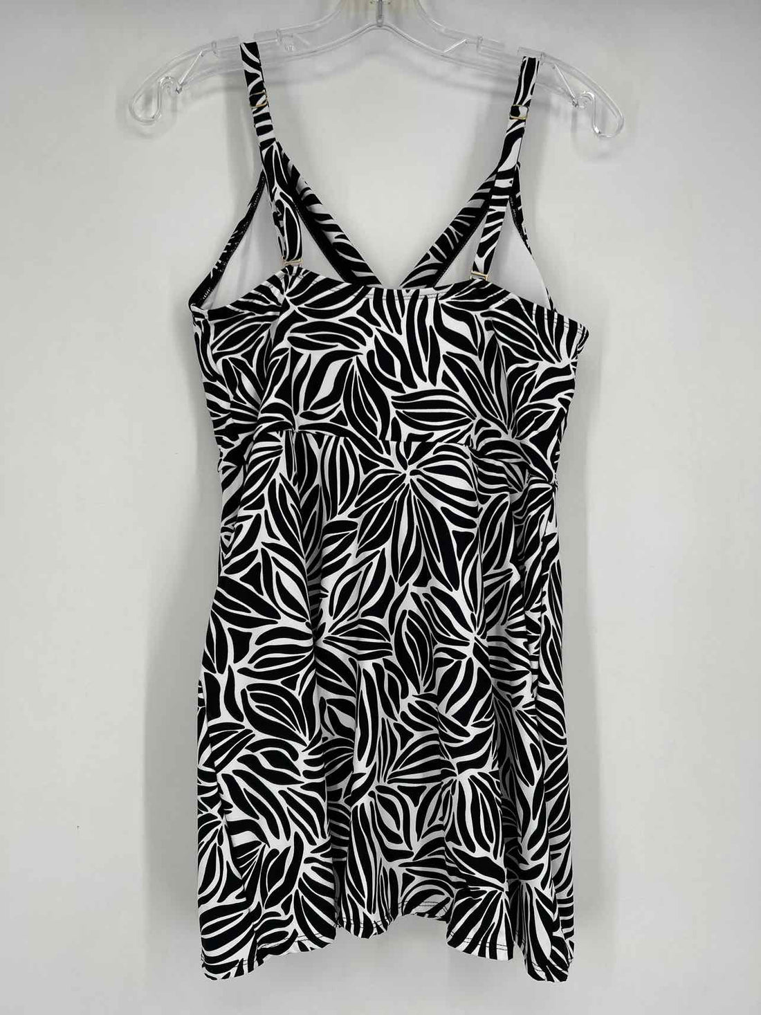 Land's End Size M Black & White NWT Swimsuit 1 Piece